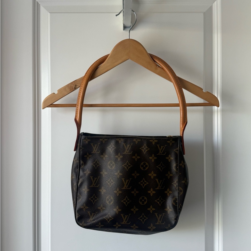 Louis Vuitton Brown and Tan Monogram Shoulder Bag